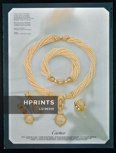 Cartier 1984 Parure Perles et Brillants