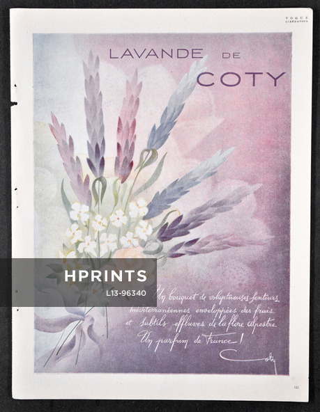 Coty (Perfumes) 1945 Lavande, Vogue Libération