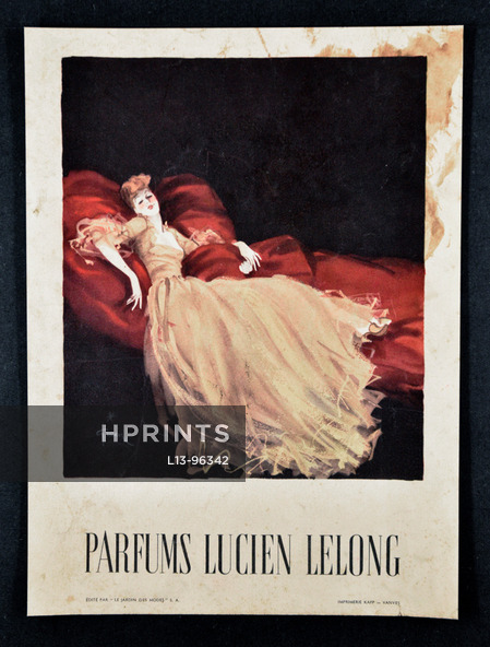 Lucien Lelong (Perfumes) 1945 René Gruau, Vogue Libération