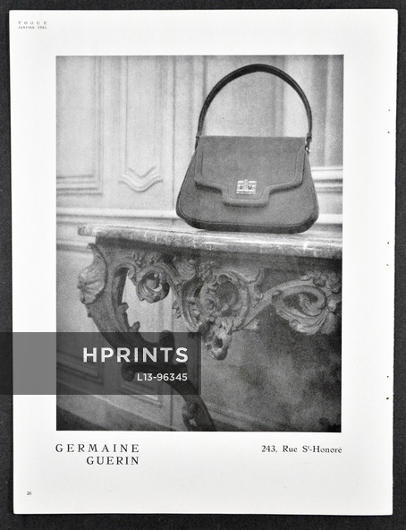 Germaine Guérin (Handbags) 1945 Vogue Libération