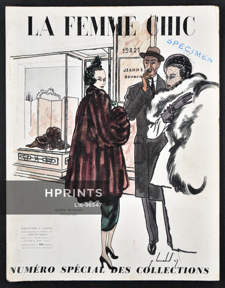 Jeanne Bourlier (Fur Clothing) 1947 La Femme Chic Cover