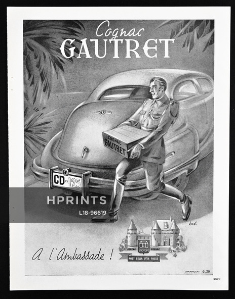 Gautret (Brandy) 1947 Jonzac Cognac, Champrosay