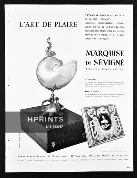 Marquise de Sévigné (Chocolates) 1961