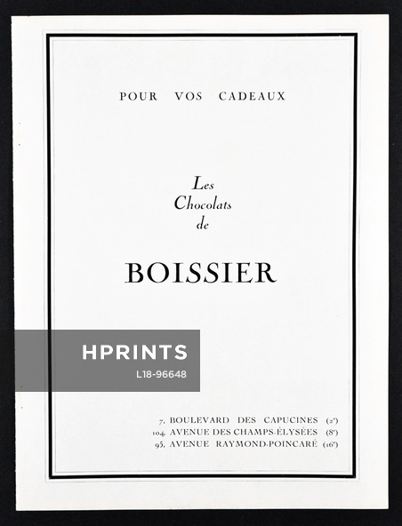 Boissier (Confectionery) 1954