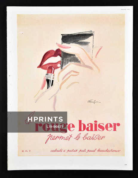 Rouge Baiser 1947 Lipstick, Making-up, Léon Bénigni