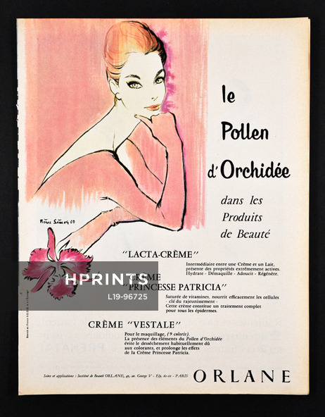 Orlane (Cosmetics) 1961 Pollen d'Orchidée, Pierre Simon