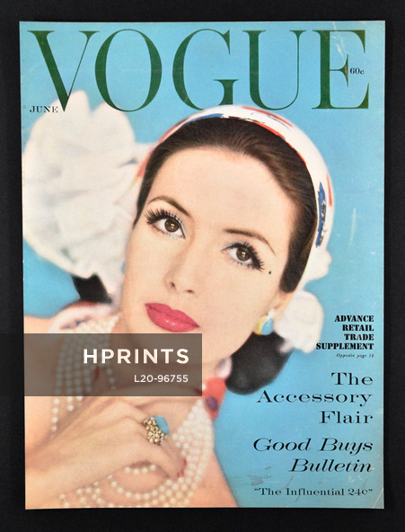 Vogue (USA) 1959 Trifari Necklace, David Webb Earrings and Ring, Photo Karen Radkai