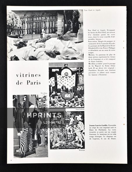 Vitrines de Paris, 1957 - Shop Window, Van Cleef & Arpels, Revillon, Innovation, Moreux