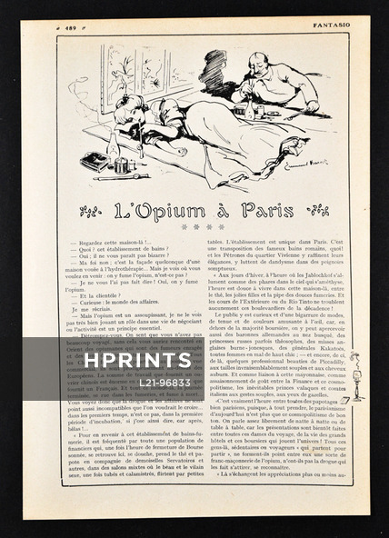 L'Opium à Paris, 1907 - Emmanuel Barcet Opium Smoking