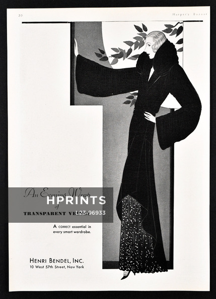 Henri Bendel 1930 Evening Dress