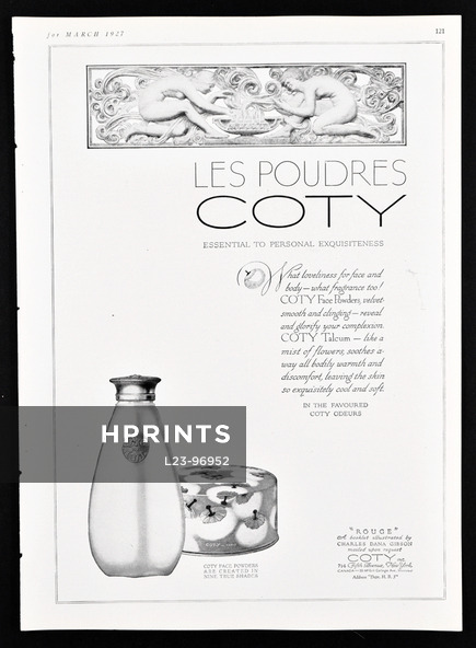 Coty (Cosmetics) 1927 Les Poudres, Powders