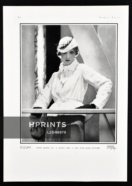 Goupy 1931 White Ermine Set, Photo De Meyer