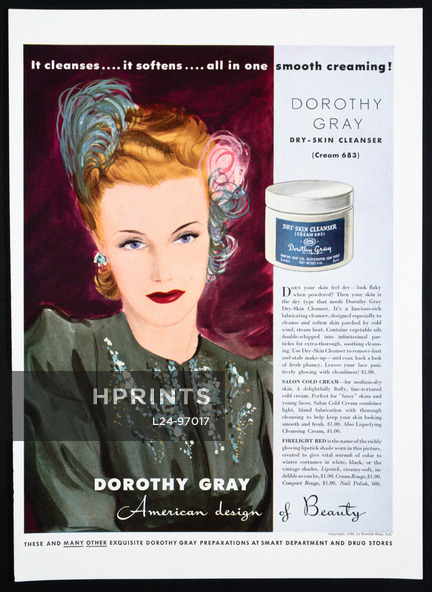 Dorothy Gray (Cosmetics) 1940 Dry-Skin Cleanser