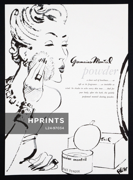Germaine Monteil (Cosmetics) 1942 Powder, René Bouët-Willaumez