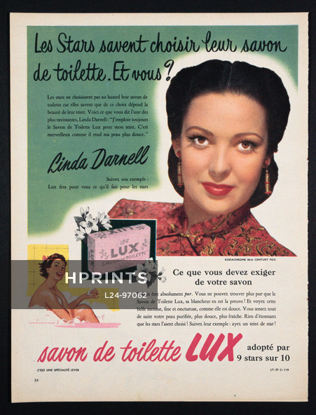 LUX (Soap) 1953 Linda Darnell
