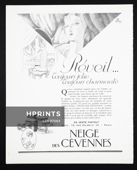 Neige des Cévennes (Cosmetics) 1928 Petitjean