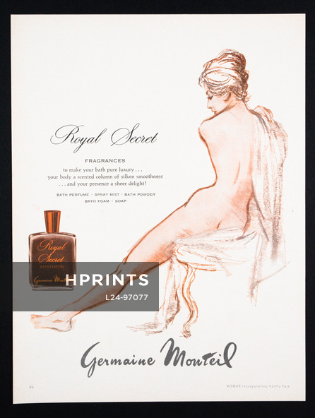 Germaine Monteil 1962 Bath Perfume, Royal Secret