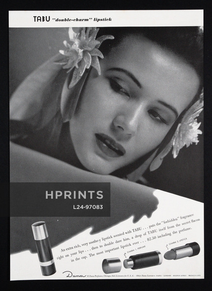 Dana (Cosmetics) 1943 Tabu, Lipstick
