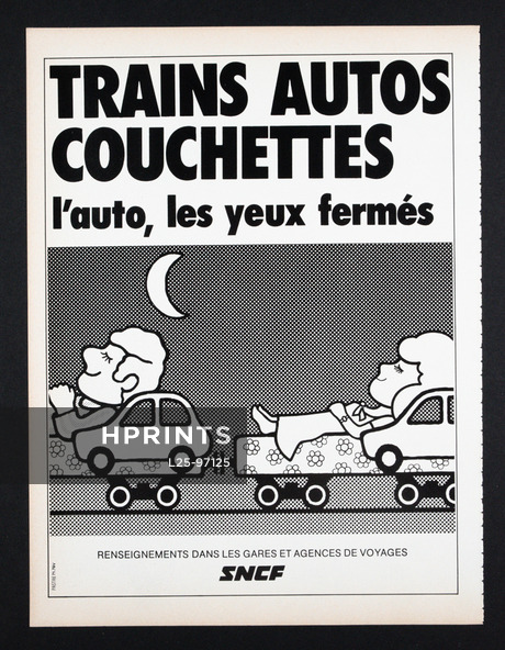 SNCF (Train Company) 1979 Trains Auto Couchettes