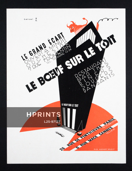 Le Boeuf sur le Toit (Restaurant) 1929 Le Grand Ecart, Satomi (black, orange)