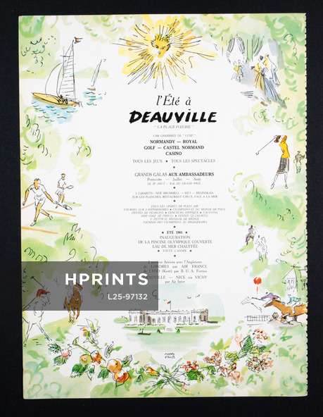 L'Été à Deauville 1966 La Plage Fleurie, Casino Gambling, Golf, Polo, Tennis, Horse Racing, Pierre Pagès