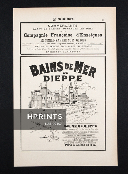 Casino de Dieppe 1899 Bains de Mer, Normandie