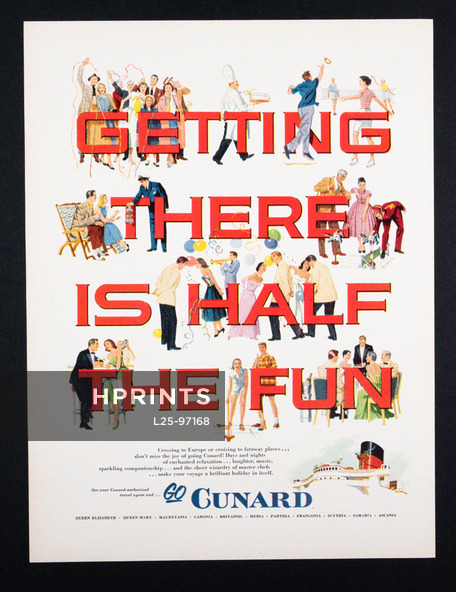 Cunard Line (Ship Company) 1953 Getting There Is Half The Fun