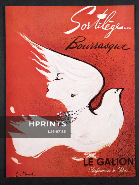 Le Galion (Perfumes) 1958 Sortilège, Bourrasque, Claude Maurel