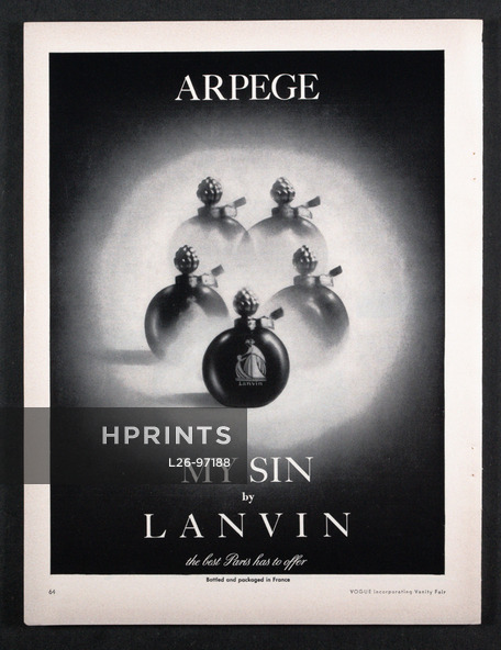 Lanvin (Perfumes) 1958 Arpège, My Sin
