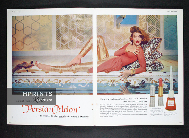 Revlon (Cosmetics) 1957 Persian Melon, Lipstick, Nail Polish