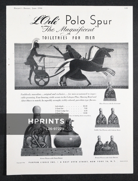 L'Orlé (Perfumes) 1946 Polo Spur, Toiletries for men