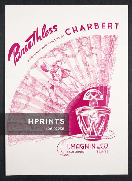 Charbert (Perfumes) 1942 Breathless, Hand Fan