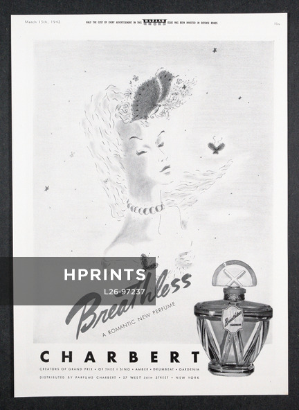 Charbert (Perfumes) 1943 Breathless, Butterfly