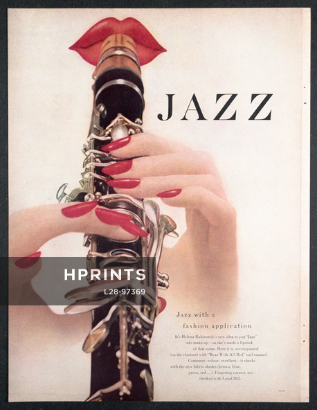 Jazz Dossier, 1955 - Helena Rubinstein Make-up, Photo Irving Penn, Vogue 6 pages article, 6 pages