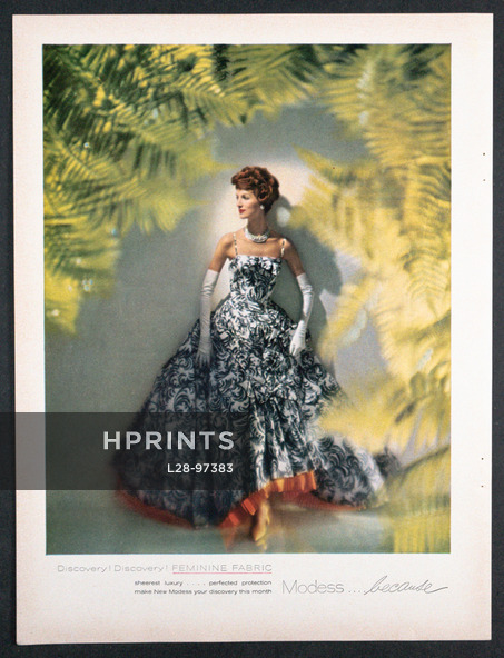 Modess (Fabric) 1958 Evening Dress