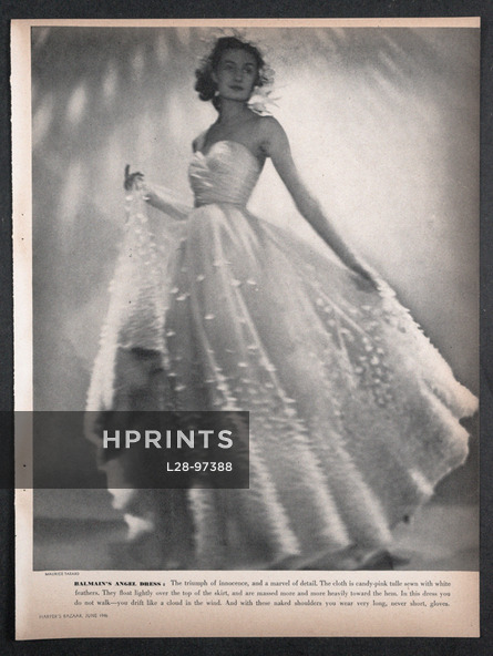 Pierre Balmain 1946 Angel Dress, Photo Maurice Tabard