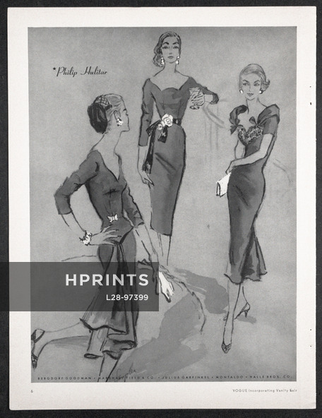 Philip Hulitar 1955 Fashion Illustration