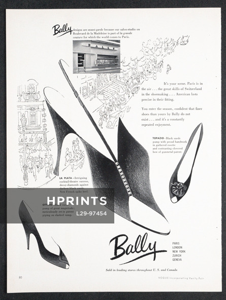 Bally (Shoes) 1953 Store Boulevard de la Madeleine