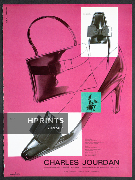 Charles Jourdan 1965 J. Langlais, Shoes, Handbags