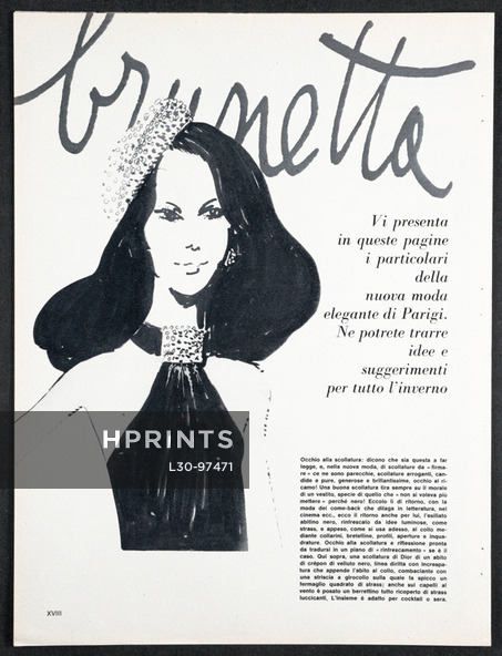 Brunetta 1966 "La Nuova Moda Elegante di Parigi", Christian Dior, 6 pages