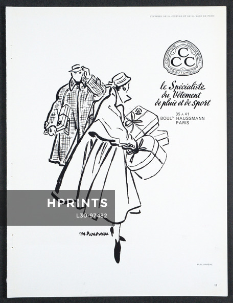 Ccc - Comptoir Commercial Caoutchouc 1954 M. Rousseau, Rainwear