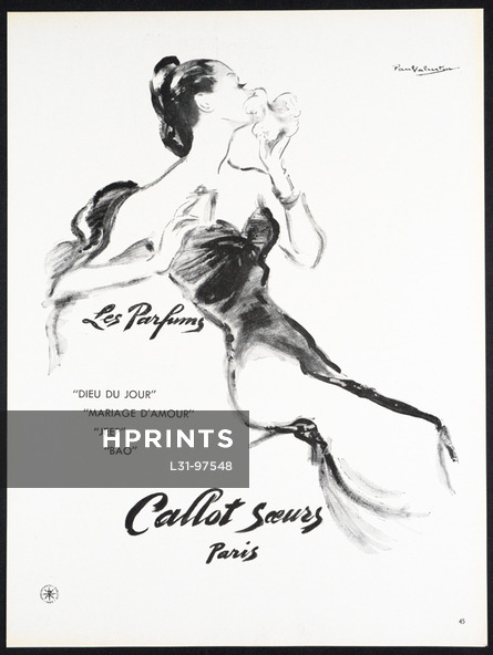 Callot Soeurs (Perfumes) 1946 Les Parfums, Paul Valentin