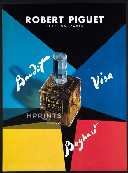 Robert Piguet (Perfumes) 1955 Bandit, Visa, Baghari