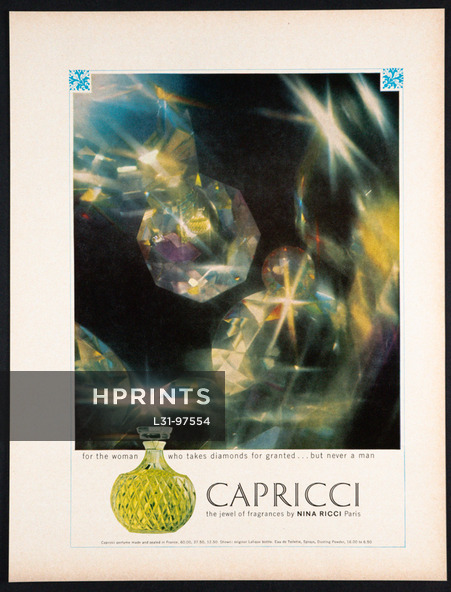 Nina Ricci (Perfumes) 1967 Capricci, Lalique bottle