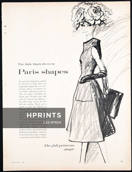 Harvey Berin 1960 René Bouché, Full-princess shape