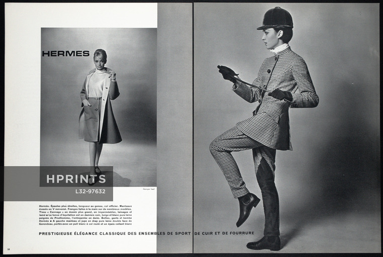 Hermès (Sportswear) 1965 Ensembles de sport de cuir, Photo Georges Saad
