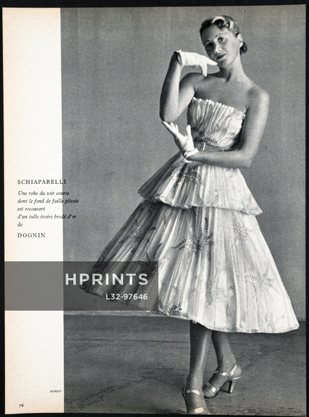 Schiaparelli 1950 Evening Gown, Dognin, Photo Bukzin