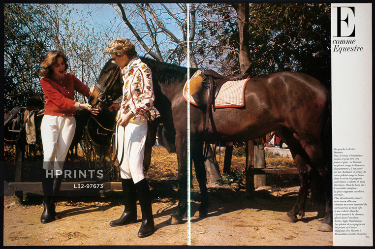 Hermès (Sports Equipment) 1976 E comme Equestre, Photo Rodolphe Haussaire