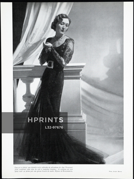 Callot Soeurs 1936 Evening Gown, Photo André Durst, Boucheron