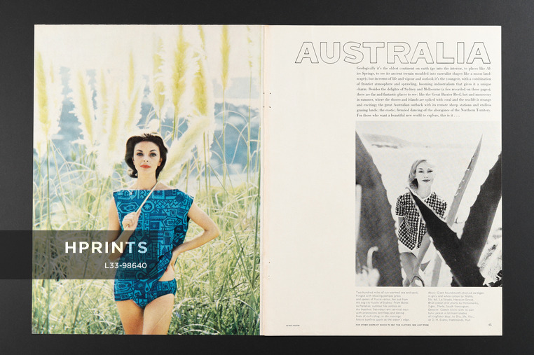 Australia, 1960 - Photos Helmut Newton, 6 pages